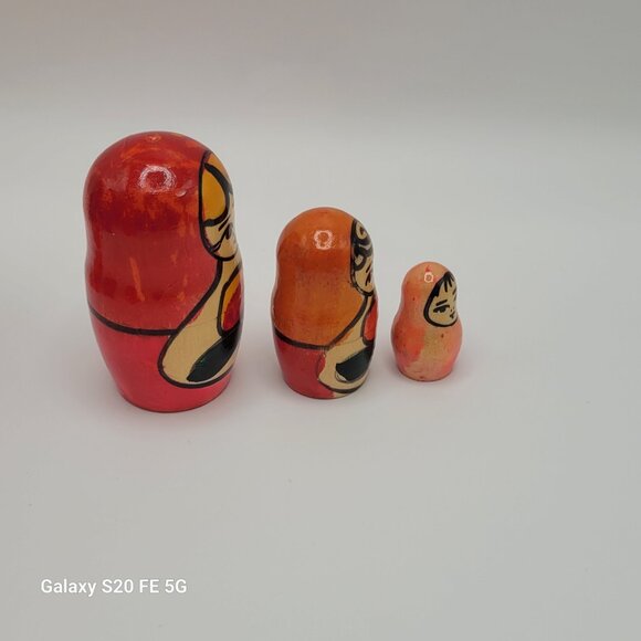 Vintage Large Matryoshka Stacking Nesting Doll 7 Pieces - Picture 12 of 16